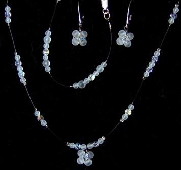 Moonstruck 3 Piece Jewelry Set in Moonstone & Aurora Borealis by Elizabeth Claire