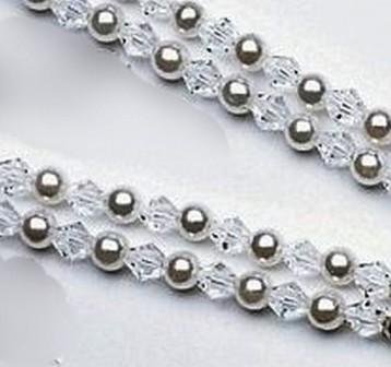 Grace Double Strand Pearl & Crystal Bracelet in your choice of colors