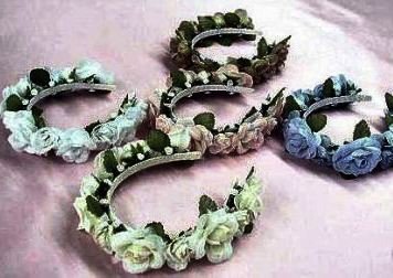 Custom Silk Rose Flowergirl Head Piece in any Color or Color Combination