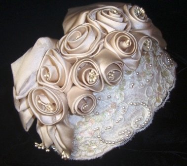 Champagne & Roses Juliette Cap style Fabric Fascinator