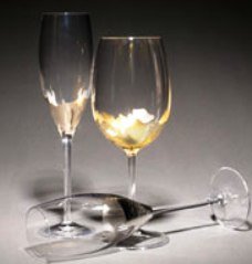 Set of 2 T Davlin Designs Champagne Toasting Goblets in Platinum or 24kt Gold