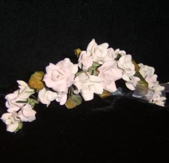 Fleur handcrafted Porcelain Rose Tiara Comb by Kristina Eaton