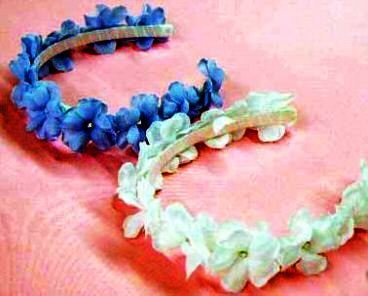 Custom Made Delicate Flowers with Crystal Headband for Girls in over 25 colors