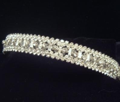 The Blair Tiara of Baguettes and Brilliant Cut Swarovski Crystals