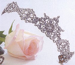 Princess Tiara by Thomas Knoell in Silver with Clear Swarovski Crystals