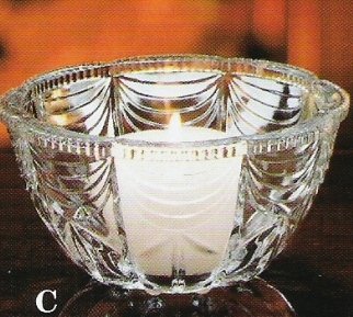 Crystal Drape Candle Bowl by 5th Avenue Crystal