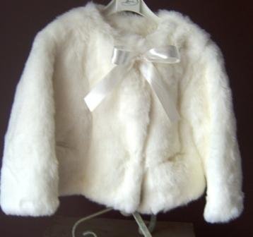 Custom Made Faux Fur Short Coat in Girl's Sizes in your choice of colors.