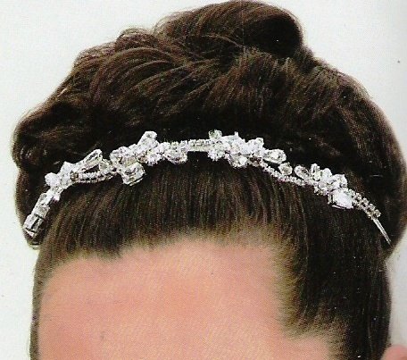Marla's Modern Tiara Band of Pear & Emerald Cut Crystals