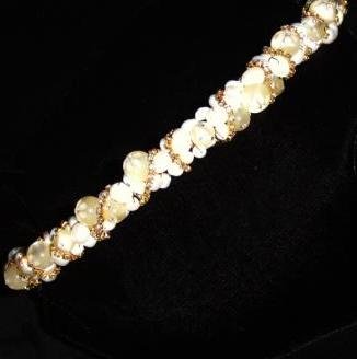 Fallon Freshwater Pearl, Crystal and Rhinestone Band