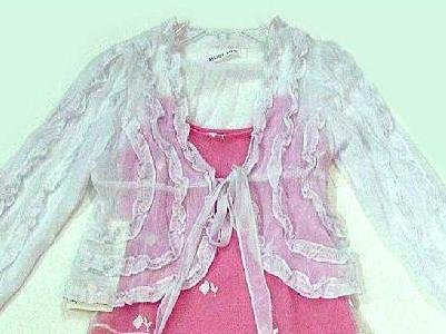 My Sister Sam "Dream Baby" White Ruffled Jacket-Specially Priced!