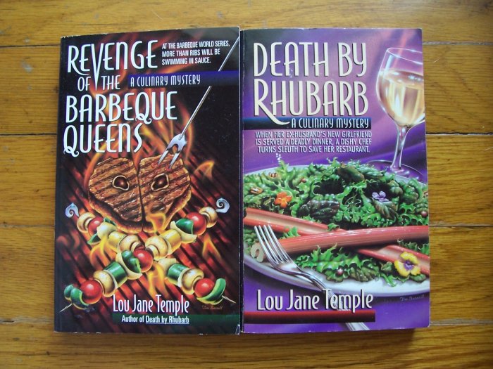 Lot of 2 by Lou Jane Temple - Death by Rhubarb & Barbecue Queens