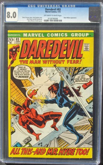 DAREDEVIL #83 CGC 8.0 SILVE AGE
