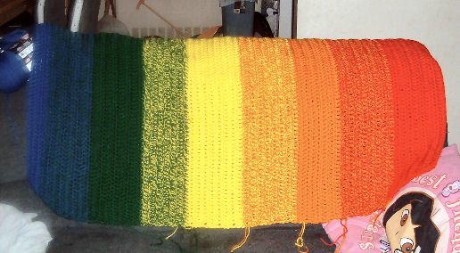 Shaded Rainbow Afghan (full size)