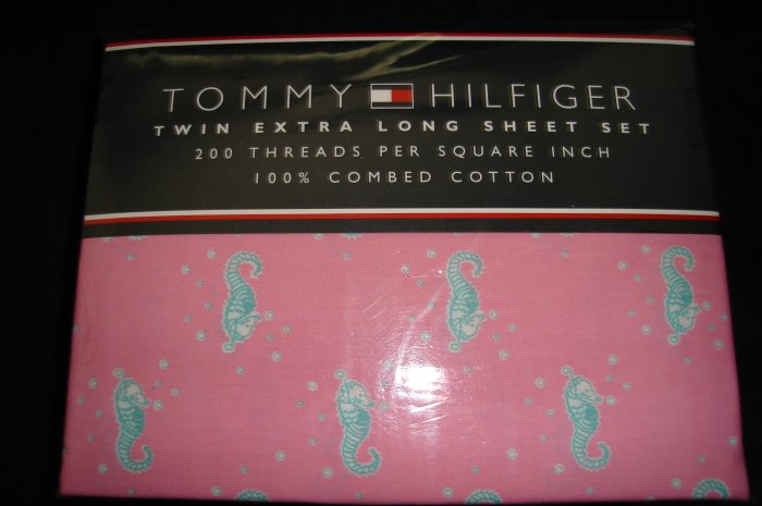 Tommy Hilfiger Santa Rosa Twin XL Extra Long Sheet Set Pink Dorm Bedding