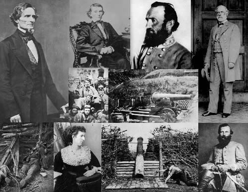 CIVIL WAR PHOTO COLLAGE SEVERAL PHOTOS IN ONE GENERAL ROBERT E LEE STONEWALL JACKSON