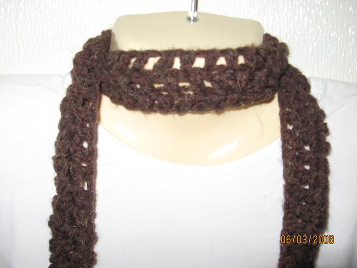 Brown & More crocheted scarf