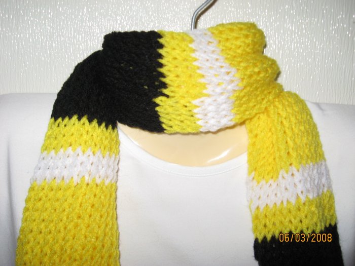 Pittsburgh Pride striped knit scarf
