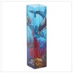 Dolphin Stained Glass Bud Vase