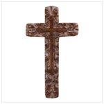 Carved Antique-Finish Wall Cross