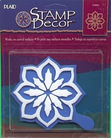 Plaids Great UNKNOWN FLOWER Stencil Stamp new in package