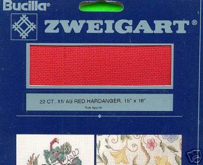 Bucilla 22 ct. XMAS RED HARDANGER 15" X 18" Fabric