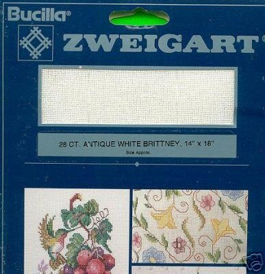 Bucilla 28 ct. ANTIQUE WHITE BRITTNEY 14" X 18" Fabric