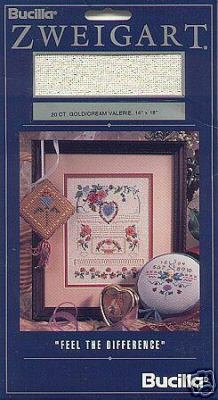 Bucilla 20ct Gold/Cream Valerie Cross Stitch Fabric