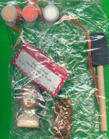 Bucilla Doll Head and Assorted Supplies