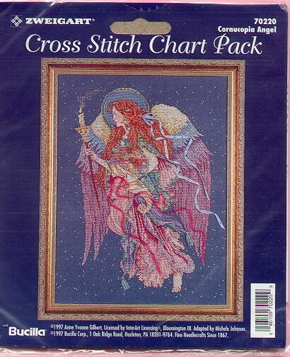Cornucopia Angel~Cross Stitch Chart Pack