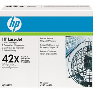 HP 42X High Yield Cartridge Black Dual Pack (Q5942XD)