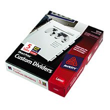 Avery Custom Dividers for B&W Printing 24/5-Tab 3-Hole Punched