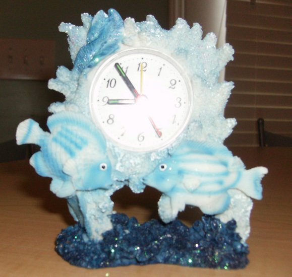 Ashley Belle Tropical Fish Alarm Quartz Clock