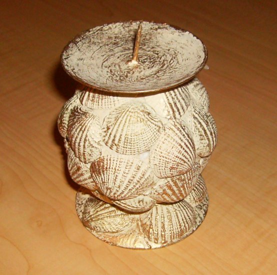 Hand Painted Seashell Candle Holder