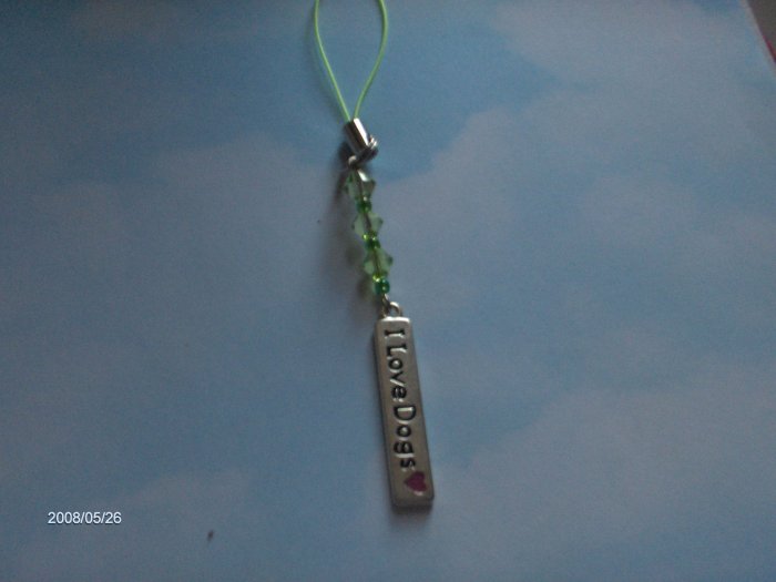 green with dog paw charm