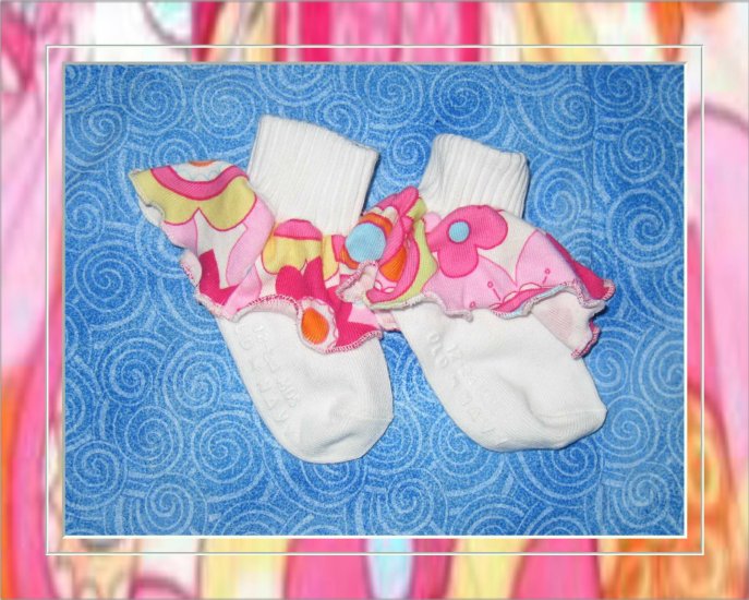 Ruffle Socks Made With Baby Lulu Fabric