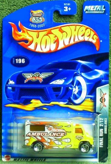 2003 Hot Wheels "Final Run" Ambulance #2 of 12 in series