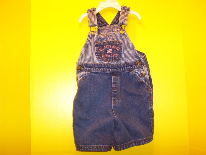 BOY / GIRL SZ 3T POLO SHORT OVERALL! TRAIN ENGINEER STripes