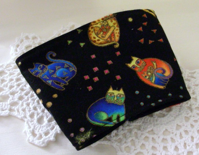 Coffee Cozy Cup Sleeve - Cats on Black Laurel Burch