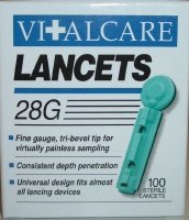 Vitalcare Lancets 28G 100ct
