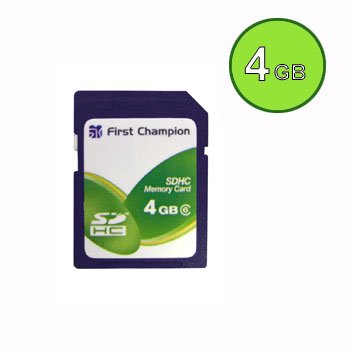 FIRST CHAMPION® 4GB SD MEMORY CARD