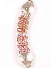 Phallix Glass Massagers - Golden Curved Love Wand - 7 Inch x 1 Inch