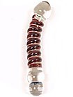 Phallix Glass Massager - Cherry Wrapped G-Spot Wonder - Ruby Spiral