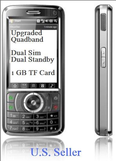 A008 Upgraded Quadband Unlocked Dual Sim Dual Standby Touch Screen Bluetooth FM 1 GB TF MP3/MP4