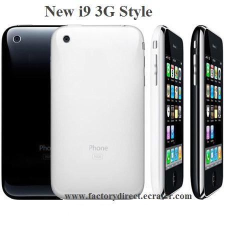 New i9 3G Style GSM DUAL SIM Active JAVA Quadband Unlocked Cell Phone + 2G TF