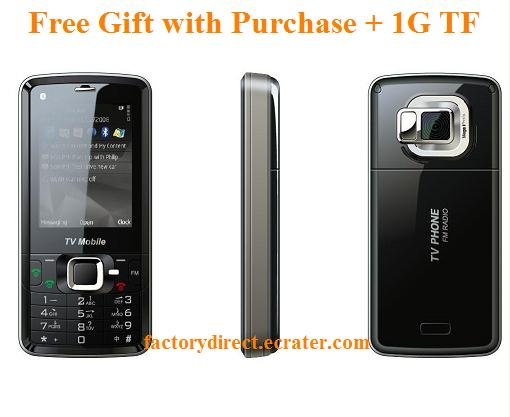 New A813 2.4 Touch Screen Dualsim Quadband TV Unlocked Cell Phone + 1G TF Nokia 6124 Style