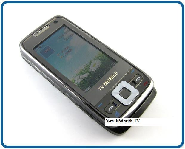 E66 Style Dualsim dual standby TV Quadband Cell Phone Plus 1GB. TF Card Nokia E66 Style