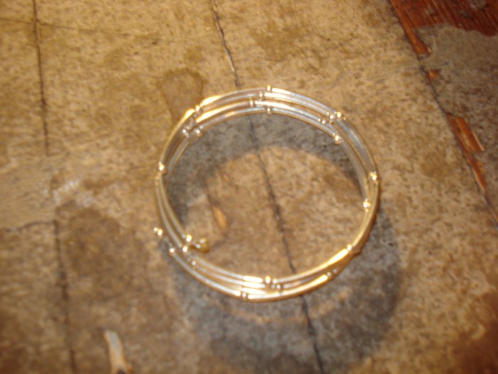 Silver layered bangles