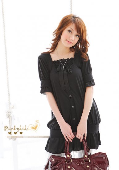 tie-bow dress-top (D8842)