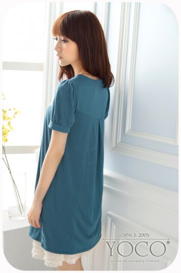 Lacy neckline dress (D8847)