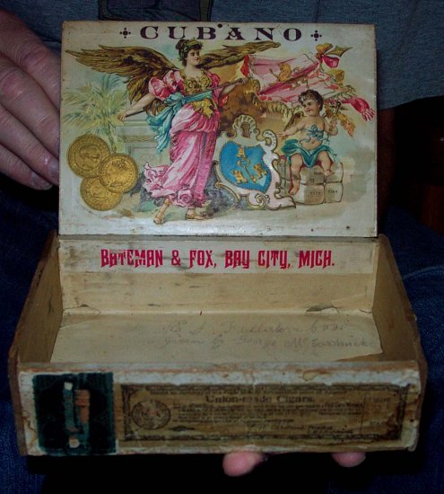 RARE-- O.L. Schwenke "Cubano" Wooden Cigar Box